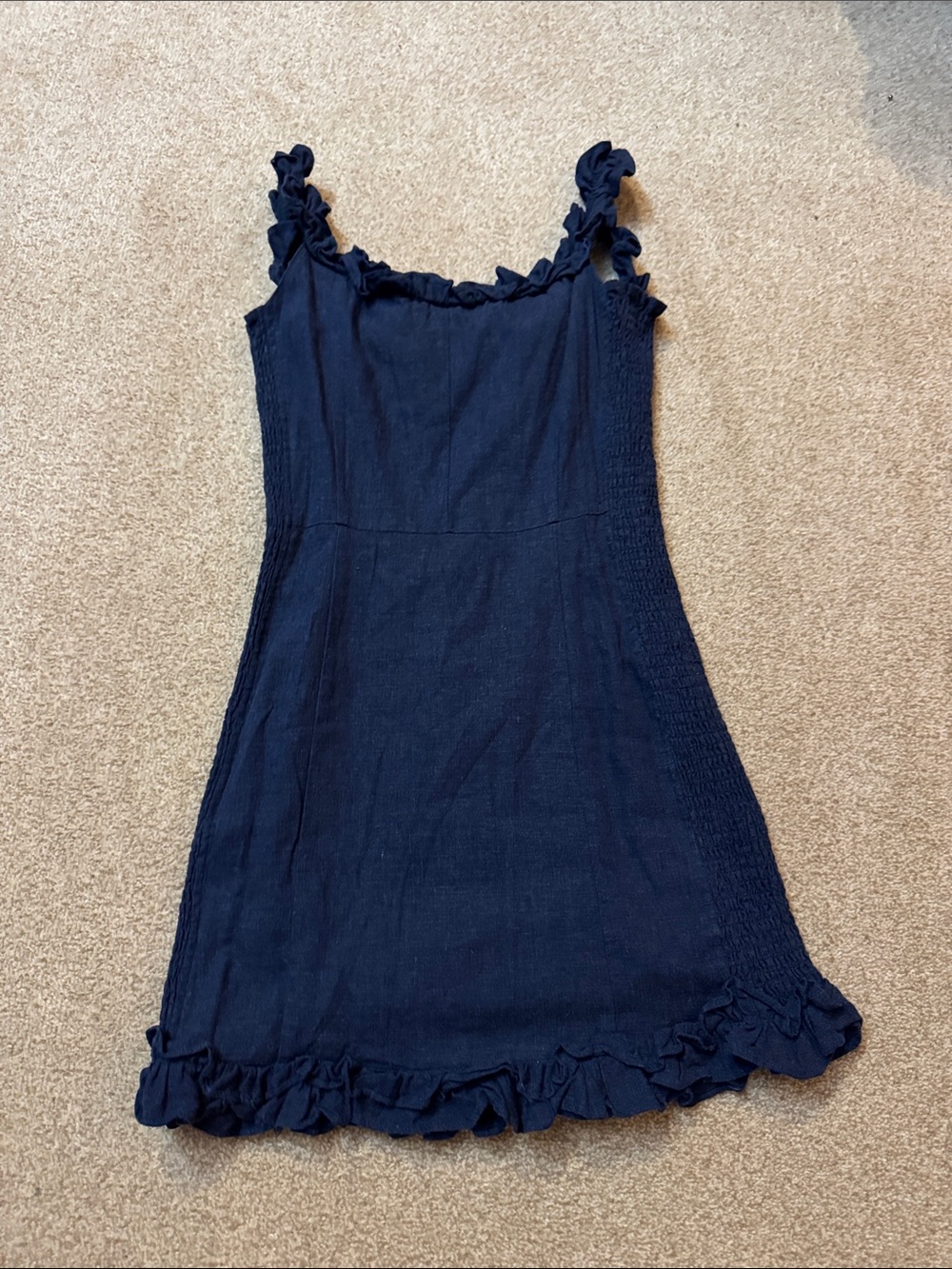 Lulus Navy Ruffle mini dress